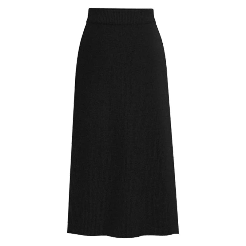 Autumn Winter Knit Pencil Skirt Women High Waist Skirts