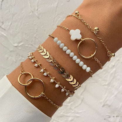 Boho Style Geometric Gold Crystal Chain Female Bracelets by Urban Trend