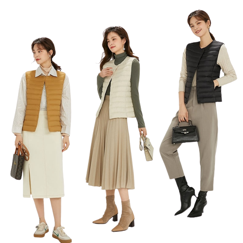 Women's Ultra-Light Down Vest 90% Matt Fabric Portable Warm Sleeveless Winter Liner Two Ways Waistcoat Jacket for Women  Warm Vests