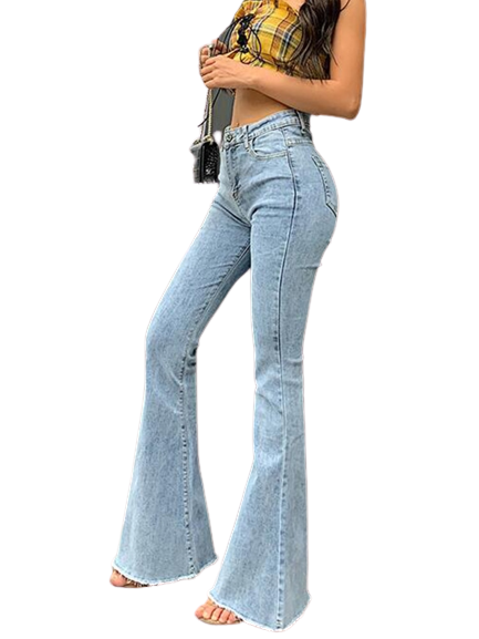 Flare Jeans Pants Women’s Vintage Denim Jeans Women High Waist Fashion Stretch tall and thin Trousers streetwear retro Jeans