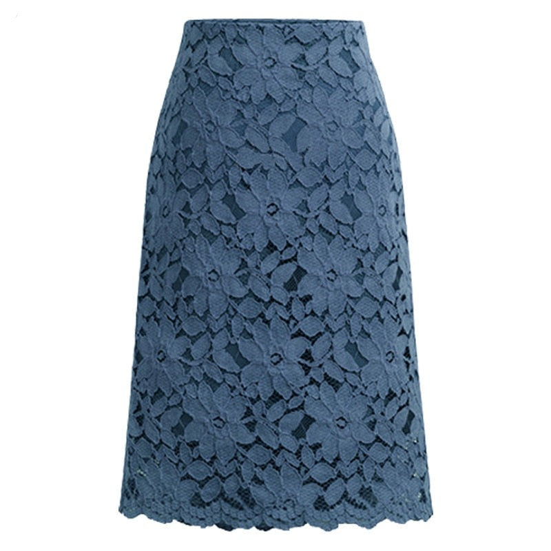 Women A-line Skirt Lace Elegant Office Skirts Womens Black Pencil Velvet Skirt For Women Warm Skirts Knee-length High Waist 2024