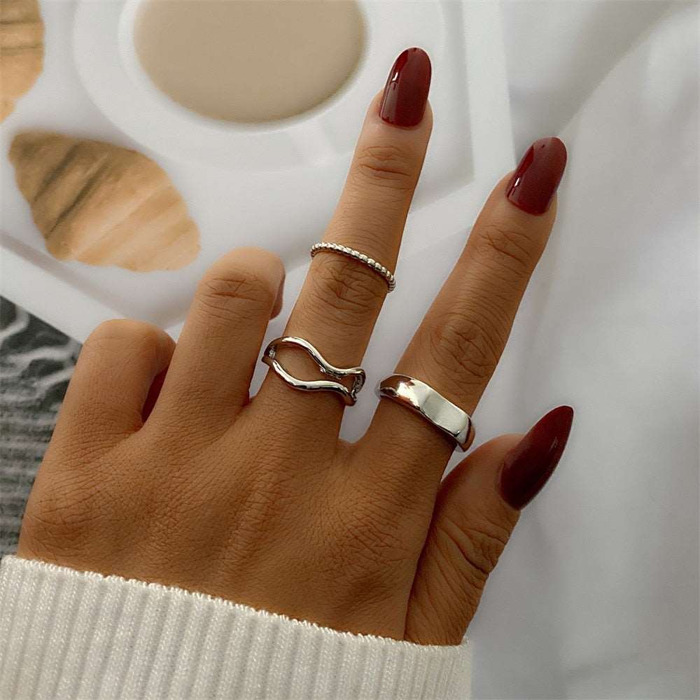 Bohemian Gold Color Chain Rings Set For Women Fashion Boho Coin Snake Moon Rings Party 2023 Trend Jewelry Gift