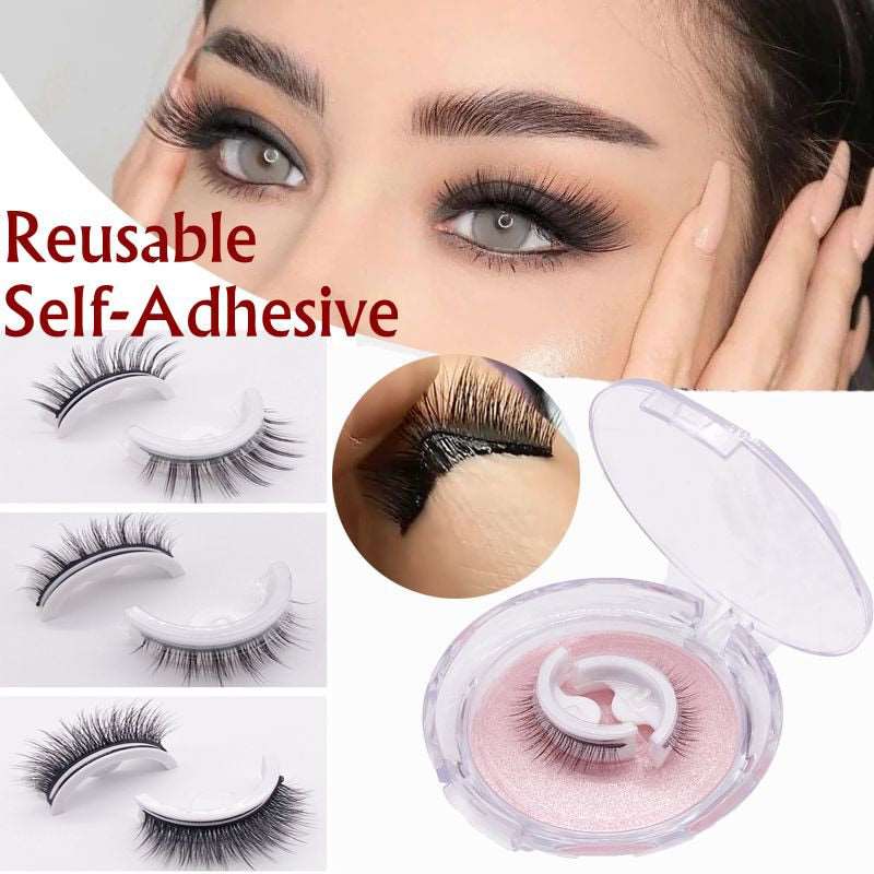 beautiful eyelashes reusable self-adhesive eyelashes