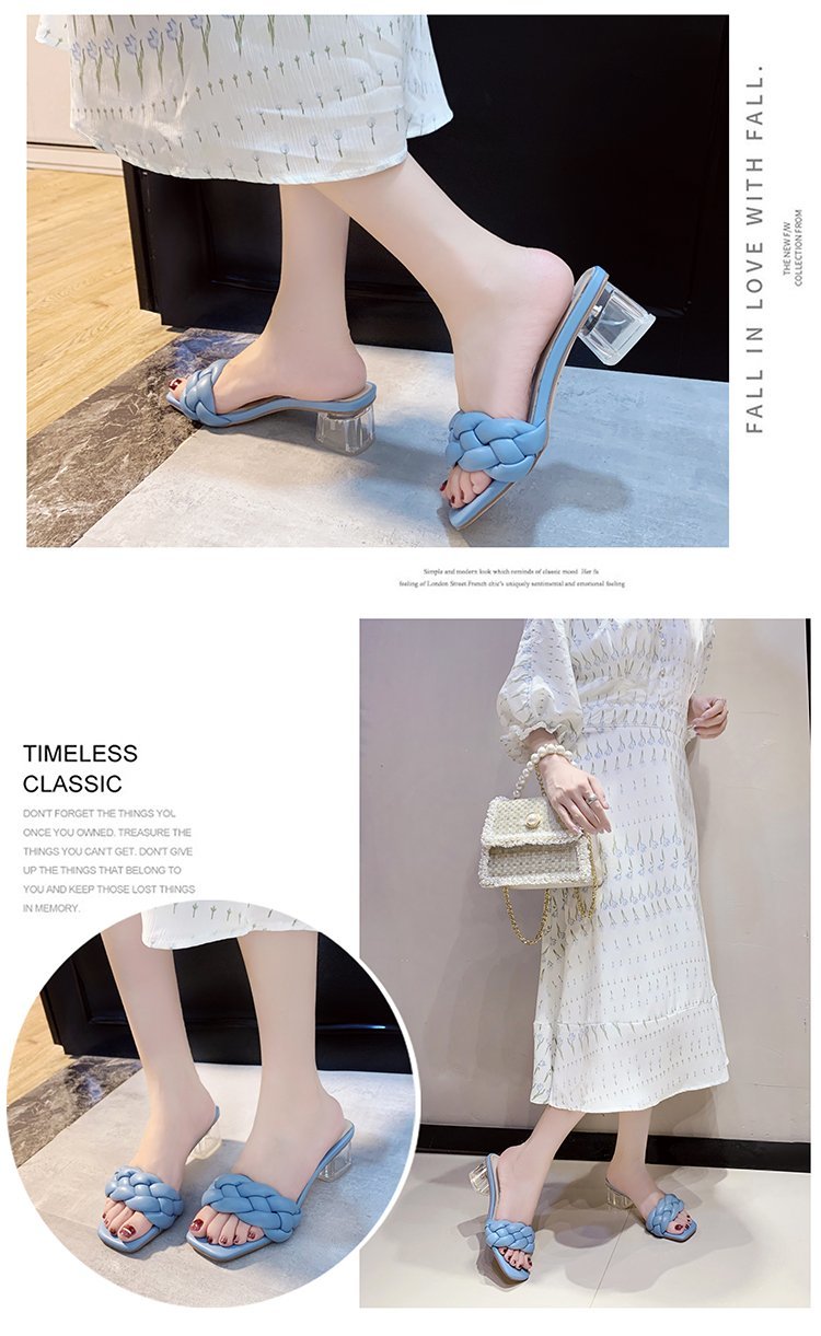 Rope Lattice Peep Toe Designer Platform Heel Women Outside Sippers Shoes