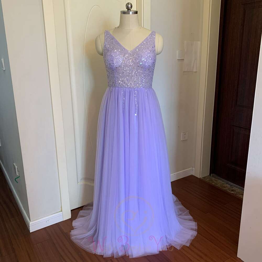 Beading Prom cocktail  Dresses 2023 Plus Size Pink High Split Tulle Sweep Train Sleeveless Evening Gown A-line Lace Up Backless Vestido De