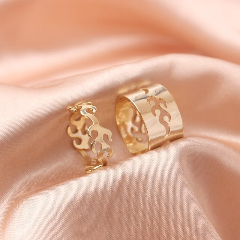 Butterfly Rings For Women Men Lover Couple Ring Set Silver gold Color