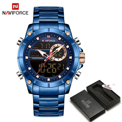 NAVIFORCE Luxury Watch Original Sports Wrist Watch For Men Quartz Steel Waterproof Digital Fashion Watches Male Relogio Masculino 9163