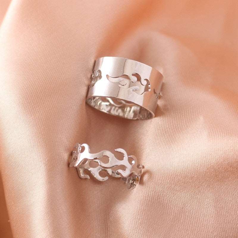 Butterfly Rings For Women Men Lover Couple Ring Set Silver gold Color