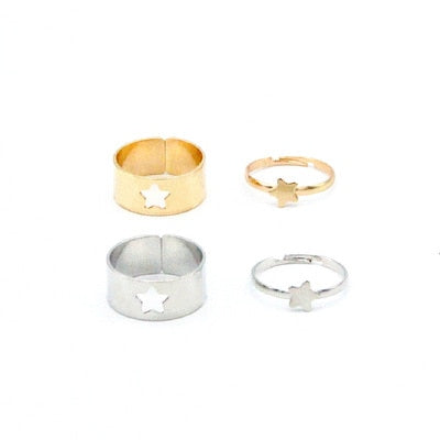 Butterfly Rings For Women Men Lover Couple Ring Set Silver gold Color