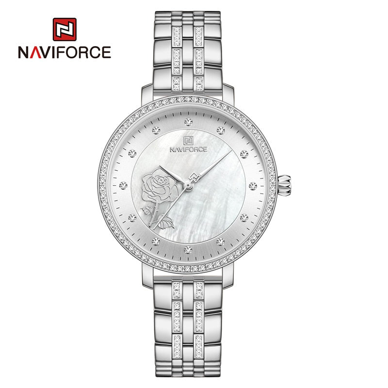 Stylish and Waterproof NAVIFORCE Rose Gold Watch for Women Clock Relogio Feminino