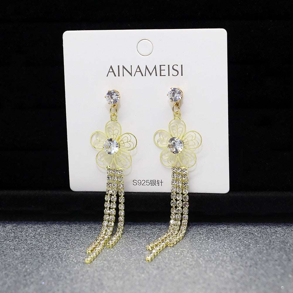 Boho Gold Earrings 2023 Trendy Earrings style Crystal Pearl