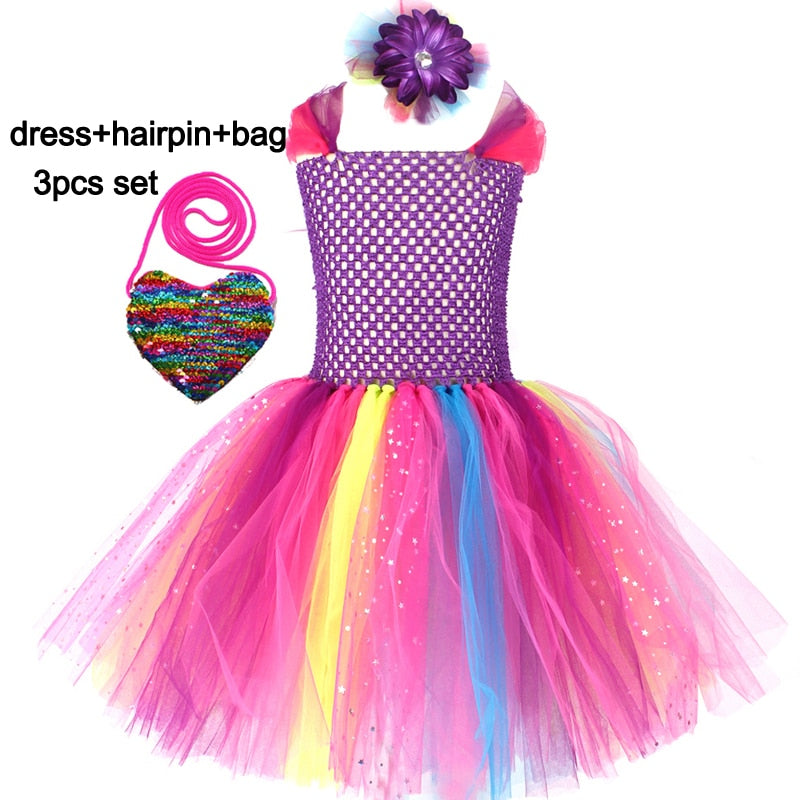 Girls Butterfly Fairy Fancy Tutu Dress Wings Costume Kids Princess Birthday Party