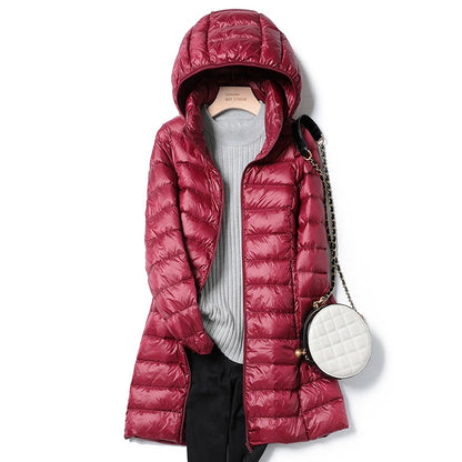 Ultra-Light Long Women's Winter Down waterproof Jacket