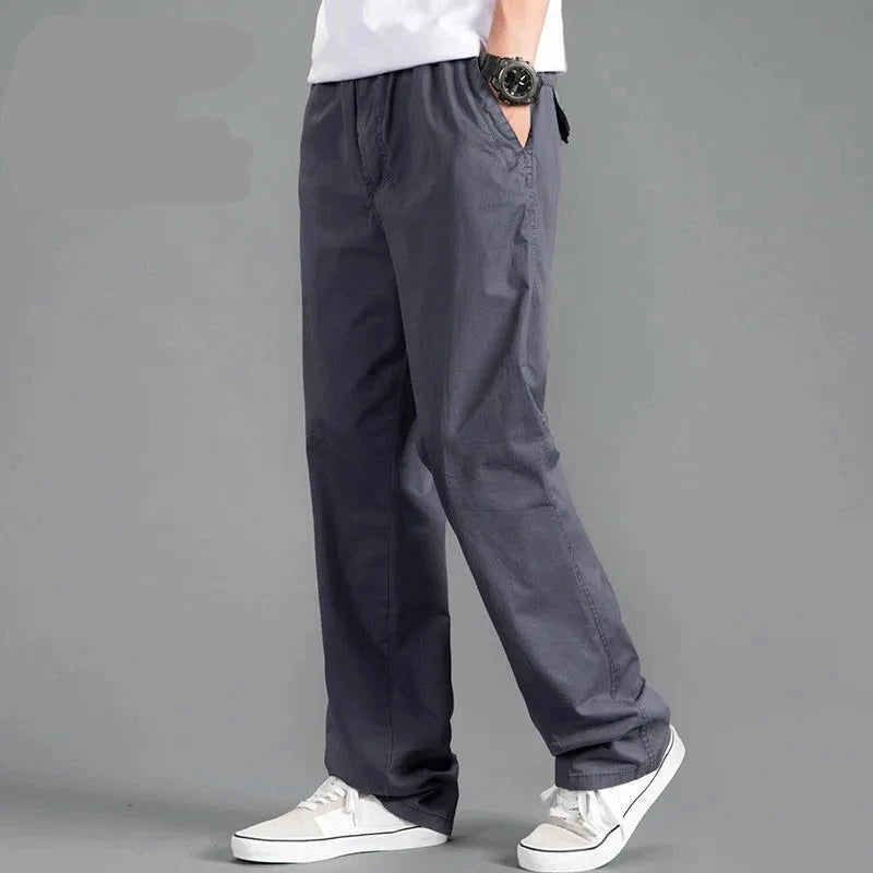 New Cargo Pants Men's Loose Straight Oversize Clothing Solid Grey Versatile Work Wear Black Joggers Cotton Casual Male Trousers