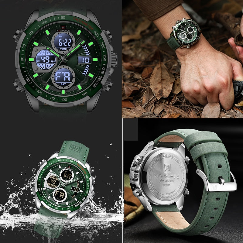 New NAVIFORCE Fashion Military Watches for Men Luxury Watch Original Sports Chronograph Watch Waterproof Quartz WristWatch Clock Gift