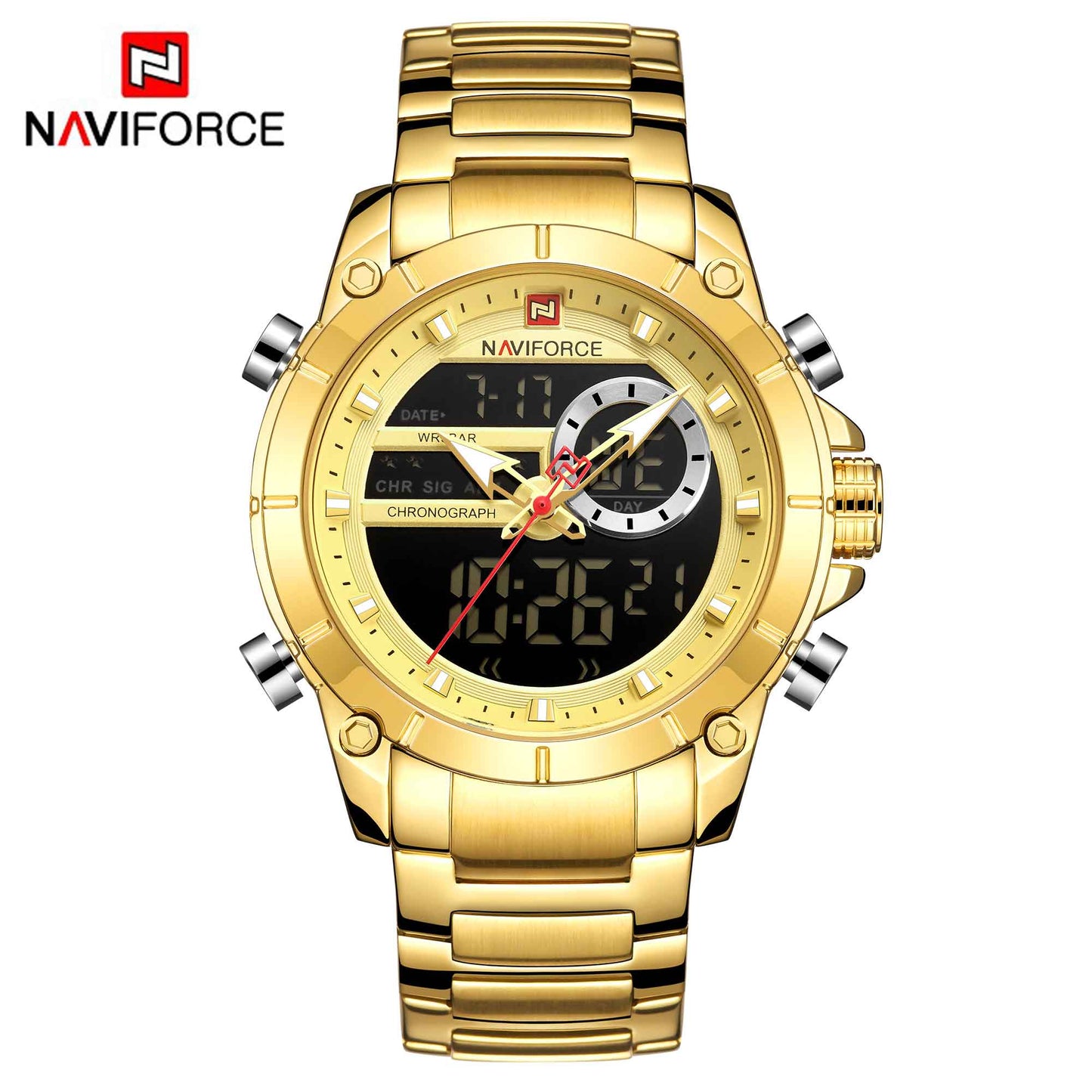 NAVIFORCE Luxury Watch Original Sports Wrist Watch For Men Quartz Steel Waterproof Digital Fashion Watches Male Relogio Masculino 9163