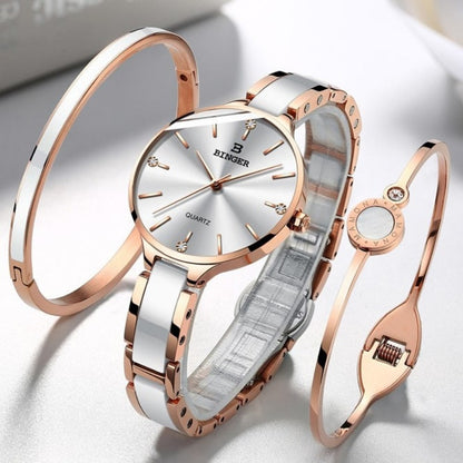 luxurious timepiece Zegarek damski Switzerland BINGER Fashion Women Watch