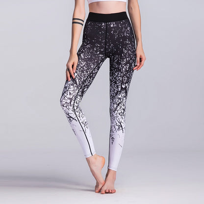 Activewear Yoga Pants Women Sports Clothing Style Abstract Printed Yoga leggings Fitness Yoga Running Tights Sport Pants Compression Tights