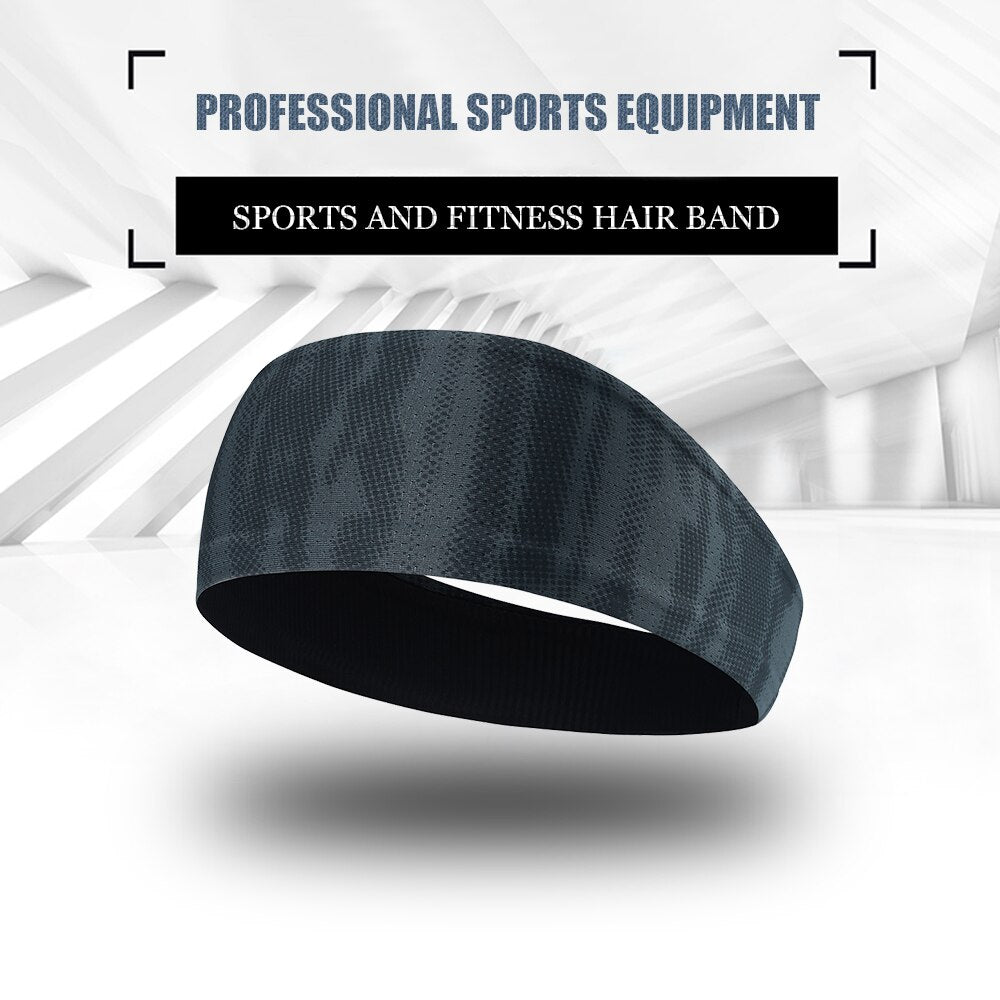 Elastic Men Headband Hairband Soft Sweatband Stretchy Headwear Bicycle Yoga Sport Moisture Wicking Hair Accessories Women Girls