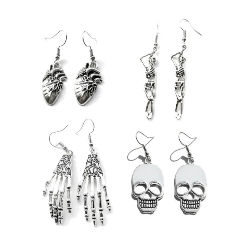 Funky Earrings for Women Girls and Teen Drop Dangle Charms Perfect for Parties and Halloween Featuring Cool Designs like Skulls Crosses Horror Themes Skeletons and Bats