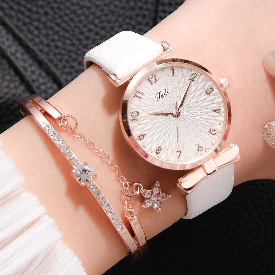 Luxury Women Bracelet Quartz Watches For Women  Ladies Sports Dress Pink Dial Wrist Watch Clock Relogio Feminino