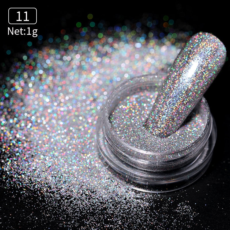 Gold Silver Mirror Powder Nail Art Glitter Rose Gold Champange UV Gel Polish Chrome Dust Metallic Effect Pigment Decoration