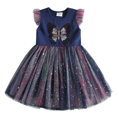 Kid Girls Dress , Party Wear Kids Butterfly Costume Children Clothing