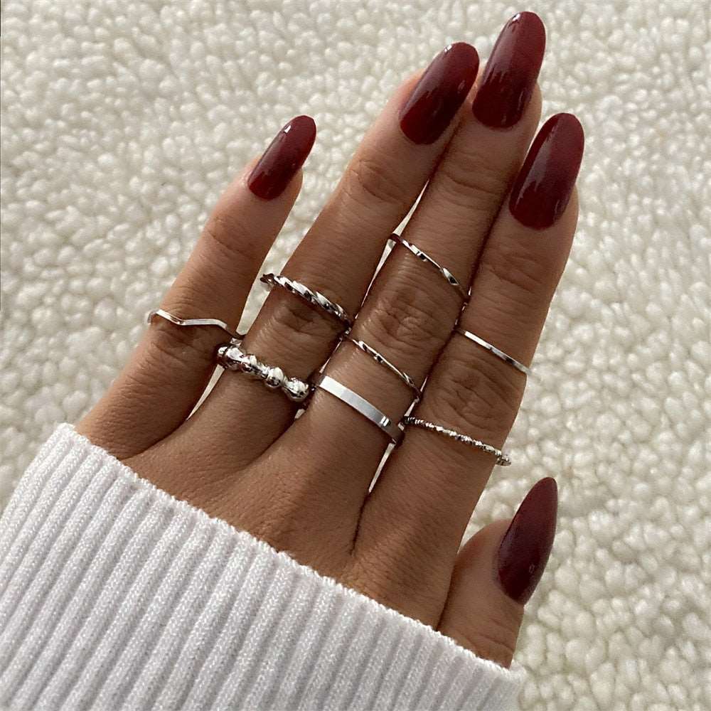 Bohemian Gold Color Chain Rings Set For Women Fashion Boho Coin Snake Moon Rings Party 2023 Trend Jewelry Gift