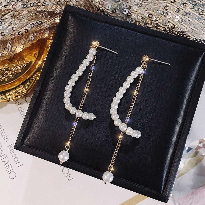 Boho Gold Earrings 2023 Trendy Earrings style Crystal Pearl