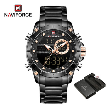 NAVIFORCE Luxury Watch Original Sports Wrist Watch For Men Quartz Steel Waterproof Digital Fashion Watches Male Relogio Masculino 9163