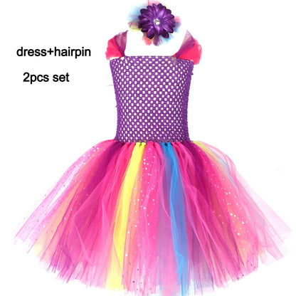 Girls Butterfly Fairy Fancy Tutu Dress Wings Costume Kids Princess Birthday Party