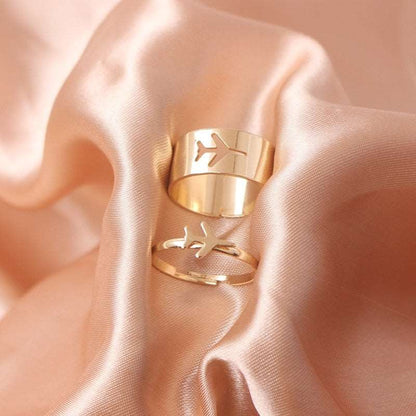 Butterfly Rings For Women Men Lover Couple Ring Set Silver gold Color