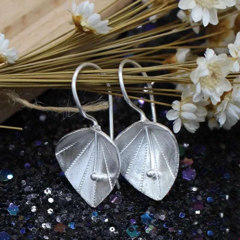 925 sterling silver Long Flower Earrings For Women Elegant Lady Prevent Allergy New Design Fashion Jewelry