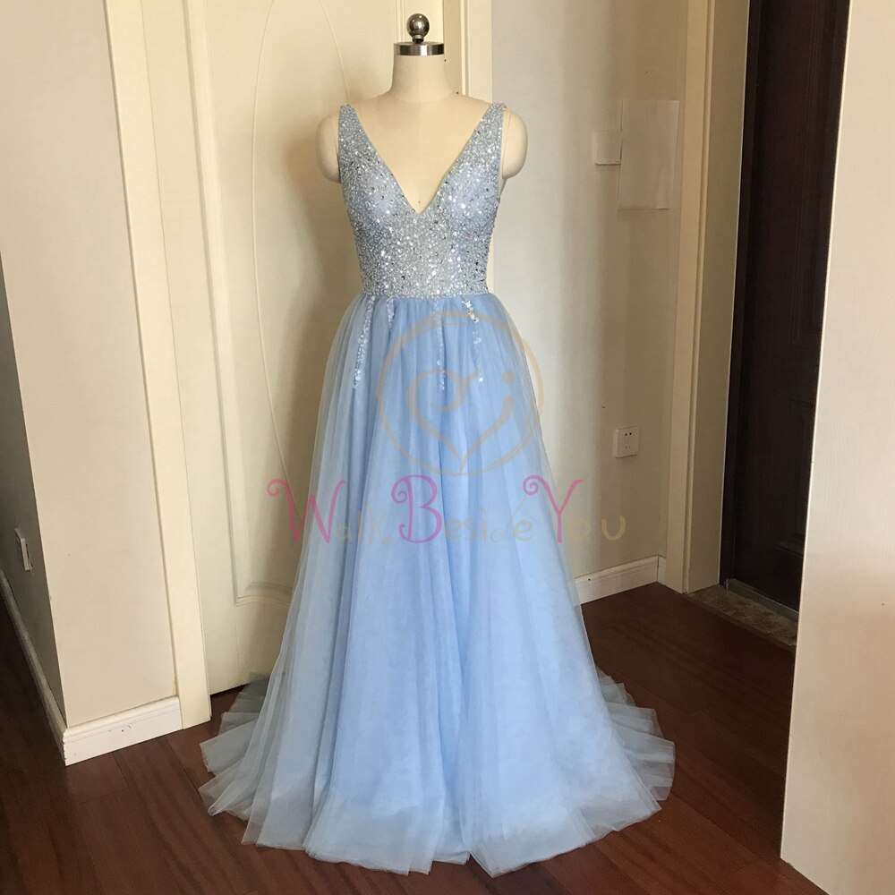 Beading Prom cocktail  Dresses 2023 Plus Size Pink High Split Tulle Sweep Train Sleeveless Evening Gown A-line Lace Up Backless Vestido De