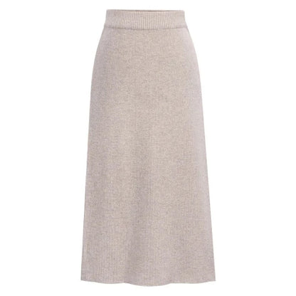 Autumn Winter Knit Pencil Skirt Women High Waist Skirts