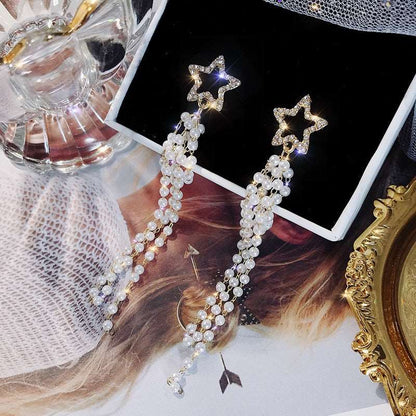 Boho Gold Earrings 2023 Trendy Earrings style Crystal Pearl