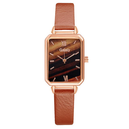 Brand Women Watches Fashion Square Dial Ladies Quartz Watches Bracelet Set Green Dial Simple Rose Gold Mesh Luxury Women Watches