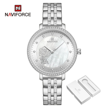 Stylish and Waterproof NAVIFORCE Rose Gold Watch for Women Clock Relogio Feminino