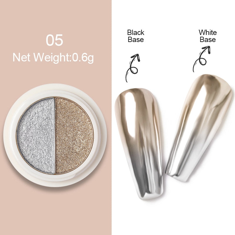 Gold Silver Mirror Powder Nail Art Glitter Rose Gold Champange UV Gel Polish Chrome Dust Metallic Effect Pigment Decoration