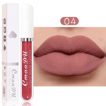 Velvet Matte Lip Gloss Sexy, Long Lasting, Non-stick Cup, Waterproof - Women's Beauty Makeup in Red shade