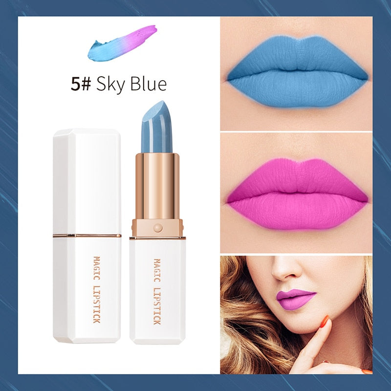 Blue Rose Lipstick Temperature Color Changing Lip Moisturizing Balm Female Makeup Sexy Lip Gloss