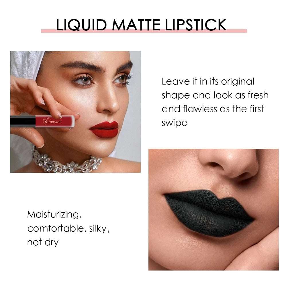 34 Color Lip Gloss Waterproof Nude Matte Liquid Lipstick Moisturizing Long Lasting Lipgloss