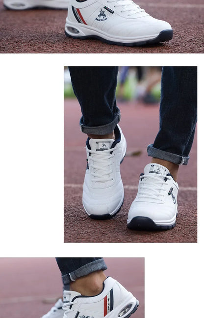 New Men Shoes Outdoor Leather Casual Sneakers Men Fashion Sports Running Tennis Large Size Shoes For Men