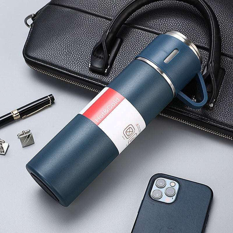 3 In 1 set of  Thermos Mug Leak_Proof Travel Thermo Cup for Tea Water Coffee  500ML Gift Set