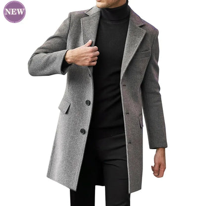 Winter Coats Man New Men's Clothing British Men Business Casual Woolen Coat Spring Jacket Men