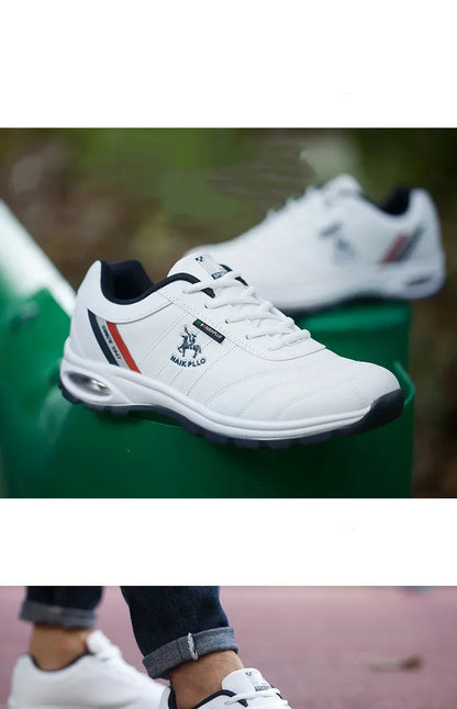 New Men Shoes Outdoor Leather Casual Sneakers Men Fashion Sports Running Tennis Large Size Shoes For Men