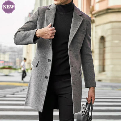 Winter Coats Man New Men's Clothing British Men Business Casual Woolen Coat Spring Jacket Men