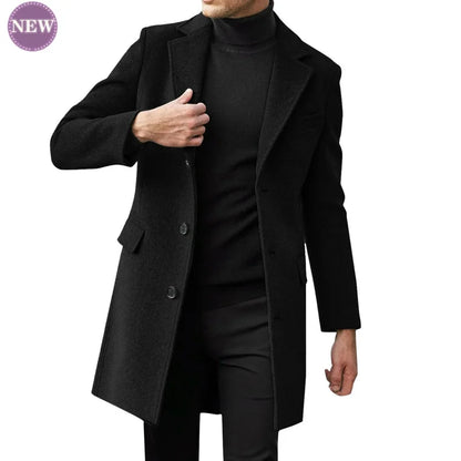 Winter Coats Man New Men's Clothing British Men Business Casual Woolen Coat Spring Jacket Men