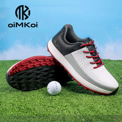 New Men's Golf Shoes Waterproof Non-slip Sports Shoes Rotary Buckle Outdoor Golf Training Men's Shoes