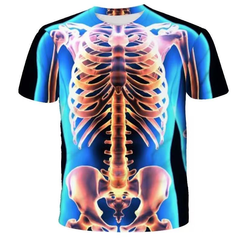 3d Stereoscopic Printing Loose Comfortable Street Funny Short Sleeve Top Hip Hop Trend Summer Men's T-shirt Fashion Personality